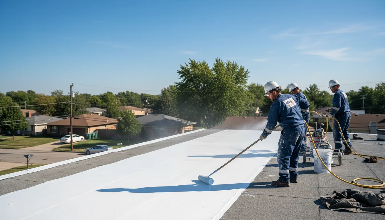 Commercial roof coating in Monument, KS near me